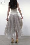 Marc Le Bihan lace embroidered skirt 2596 series plant dyeing France MLB-2596-ZZHUI PEARL GREY pearl gray lace embroidery